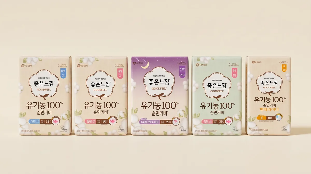 좋은느낌 유기농 100% 순면커버 라인업 5종 패키지